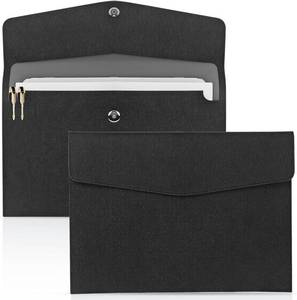 lot 52939 image: Document File Folder, Classycoo Waterproof Thin PU Leather A4 Envelope Folder Expanding File Organizer Portfolio Storage CaseBlack