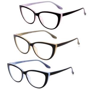 lot 52946 image: CRGATV 3 Pack Reading Glasses Blue Light Blocking Stylish Cat Eye Computer Readers Anti Eyestrain & Glare for Women