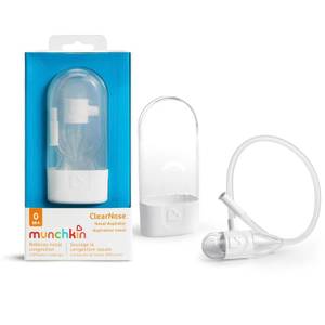lot 52967 image: Munchkin� ClearNose� Baby Nasal Aspirator - No Filters Needed, Gentle Nose Sucker for Baby Snot, ClearWhite