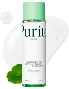 lot 52975 image: PURITO Seoul Wonder Releaf Centella Toner Unscented Korean Centella, for Sensitive Skin, Soothing, Facial Toner for face, K-Beauty, 200ml 6.76 fl.oz