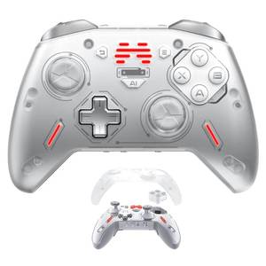 lot 53027 image: BEITONG Zeus 2 Elite Wireless Controller for PC Windows,Steam Deck,Android,Switch Gaming,Customize Module AssemblyOptical Buttons1000 mAhMotion ControlVibratable Triggers (Galaxy Silver) - Retail $139.28