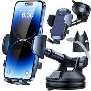 lot 53029 image: YRU True Military-Grade Car Phone Holder 2024 Upgraded Rotatable Strongest Suction Cup Cell Phone Mount for Dashboard Windshield Truck Cradle Dash Stand for iPhone 15 14 13 12 Pro Max, Purplish Blue