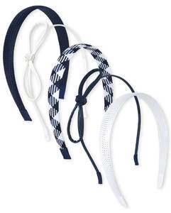 lot 53047 image: The Childrens Place Girls Headband, NavyWhite-5 Pack, NO Size