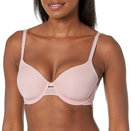 lot 1302 image: Warners Womens Super Naturally You Underwire Lightly Lined Convertible T-Shirt Bra RA2141A, Blush Retail $32.20