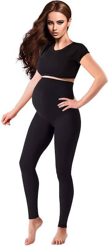 lot 1305 image: Terramed Maternity Leggings Over The Belly  Maternity Compression Leggings Capri  Belly Support Pregnancy Leggings for Women  Maternity Capris  Maternity Tights for Workout, Yoga & More  Small Retail $19.57