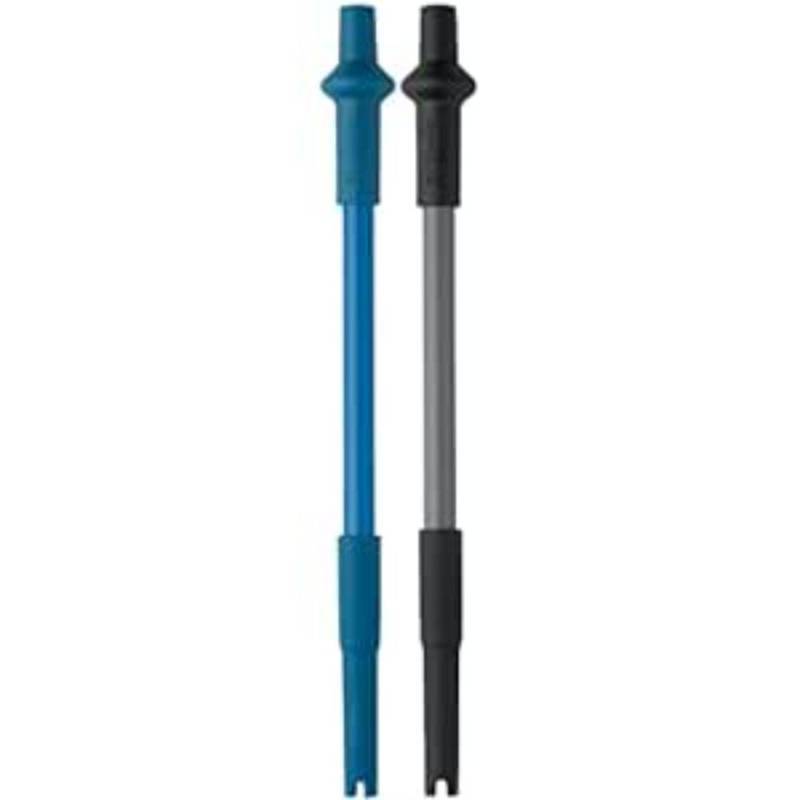 lot 1130 image: Stay-In-Bottle Reusable Silicone Straws BlenderBottle Shakers, BlackBlue (2 Pk) Retail $12.70