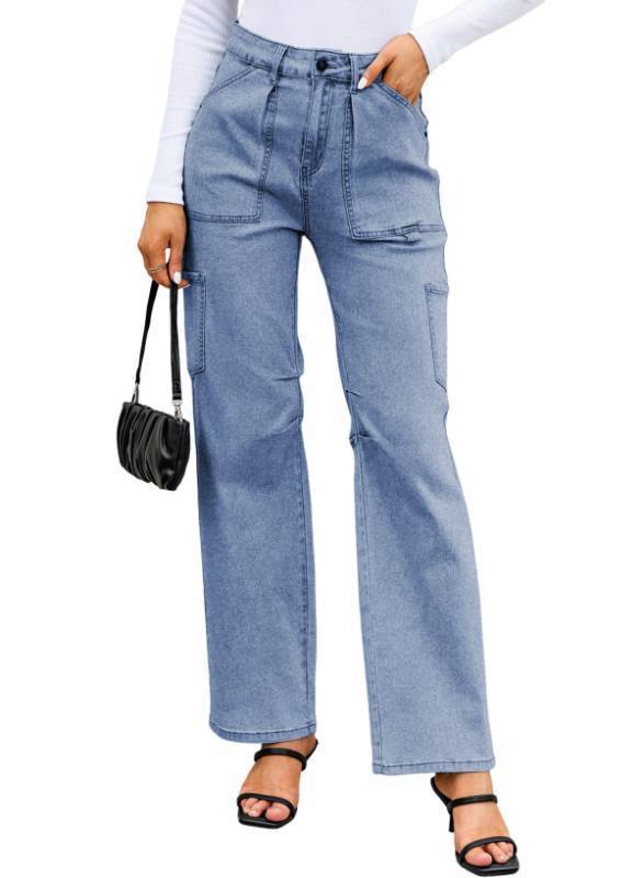 lot 1291 image: Jeans Straight Leg High Waist Baggy Blue Size 4 Retail $36.90