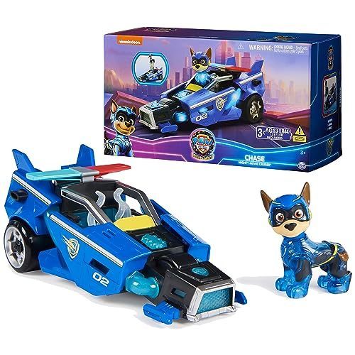 lot 1239 image: Paw Patrol The Mighty Movie, Toy Car with Chase Mighty Pups Action Figure, Lights and Sounds, Retail $18.35
