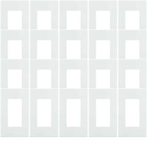 lot 1034 image: Leviton 80301-SW 1-Gang Decora Plus Wallplate Screwless Snap-On Mount, White, 20-Pack Retail $59.06