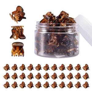 lot 1038 image: YOHAMA 36 PCS Brown Mini Hair Claw Clips Great for Design Kids and Adult Hairstyles Decoration Buns, Pining Bangs Strong Grip Multifunction Clamp Clips. Retail $9.99
