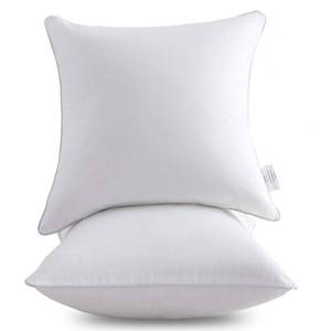 lot 1042 image: Oubonun 22 x 22 Throw Pillow Inserts (Set of 2) with 100% Cotton Cover - 22 Inch Square Interior Sofa Decorative Pillow Insert Pair - White Couch Pillow Retail $46.24