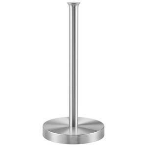 lot 1070 image: Paper Towel Holder, Paper Towel Holder Countertop with Heavy Weight Base, Non - Slip & Space Saving Paper Towels Holder, Anti Scratch Bathroom Paper Towel Holder with Smooth Surface - Silver Retail $10.99