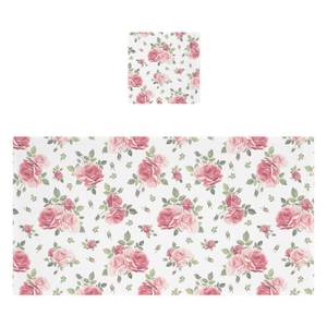 lot 1091 image: senya Flower Bath Towel Set, Pink Rose Flowers Floral Cotton Bath Towels Soft Highly Absorbent Fast Drying for Bathroom Gym Hotel Beach, 1 Bath Towel 1 Washcloth Retail $43.71