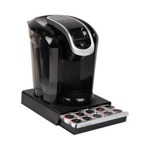 lot 1115 image: Mind Reader Single Serve Coffee Pod Drawer, 30 Pod Capacity, Countertop Organizer, 10.5L x 12.75W x 2.5H, Black Retail $23.73