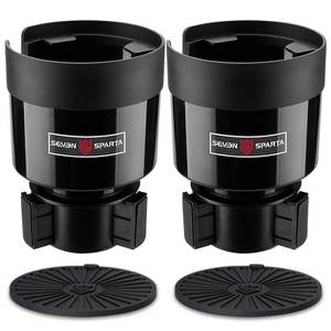 lot 1124 image: Seven Sparta 2 Pack Car Cup Holder Expander with Adjustable Base, Compatible with Hydro Flasks 3240 Ounce, Compatible with Yeti Ramblers 202630 Ounce, Other Bottles in 3.4-3.8 (Black) Retail $49.99