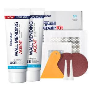 lot 1144 image: BONCART Spackle Wall Repair Kit, Drywall Repair Patch Kit,Wall Mending Agent Putty,Wall Repair Paste Plaster for Wall CrackNail Hole,Wall Repair Patch Kit with ScraperSandpaper Retail $19.99