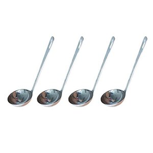 lot 1152 image: SET OF FOUR (4) - 7 12 Inches Indiviual Stainless Steel Serving Soup Sauce Ladle Ladles Retail $13.18