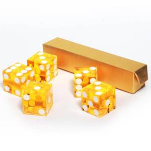 lot 1163 image: GSE Games & Sports Expert AAA Grade 19mm Pro Vegas Casino Style Craps Dice Set of 5 with Razor Sharp Edges & Matching Serialized Numbers for RPG, Dice Stacking, Yahtzee Dice Games Retail $17.48
