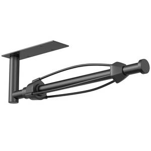 lot 1206 image: VAEHOLD Self Adhesive Paper Towel Holder Under Cabinet Mount, Wall Mounted Paper Towel Roll Holder with Damping Effect for Kitchen, Bathroom, Wall - SUS304 Stainless Steel (Matte Black) Retail $19.99