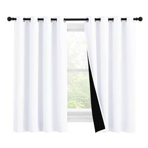 lot 1212 image: NICETOWN 100% Blackout Curtains 57 inches Long, Double-Deck Completely Blackout Window Treatment Thermal Insulated Lined Drapes for Small Window (White, 1 Pair, 55 inches Width Each Panel) Retail $45.96