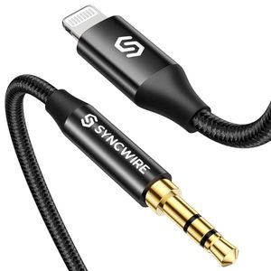 lot 1217 image: Genuine Apple MFI Certified Aux Cord for iPhone Syncwire 3.3FT iPhone Aux Cord for Car Stereo, Speaker, Headphone Compatible with iPhone 1414 Pro14 Pro Max131211XRX8 Retail $22.23