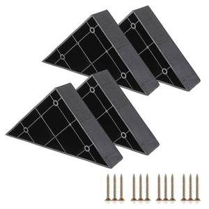 lot 1235 image: OwnMy 4PCS Plastic Furniture Legs Heavy Duty Triangle Couch Legs Sofa Legs Replacement Kit, Universal Plastic Furniture Corner Legs Chair Legs Coffee Table Legs Black Couch Feets Cabinet Bed Risers Retail $19.36