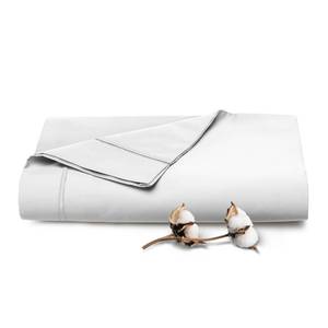 lot 1249 image: Pizuna Pure 100% Cotton Flat Sheets Only Full White (1 PC), Luxurious 400 Thread Count Long Staple Cotton Sateen with 4 Hem (Combed Full Flat Sheet Only Cotton) Retail $30.99