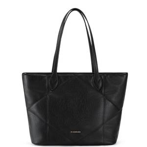 lot 1287 image: Missnine Top Zip Tote Bag for Women Quilted Purse Vegan Leather Top Handle Handbags Large Shoulder Bag Work Shop Travel Retail $19.71
