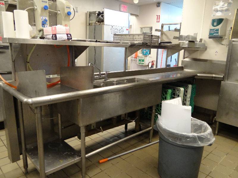 lot 2544 image: 131x30 Fully Stainless Dirty Side Dish Station
