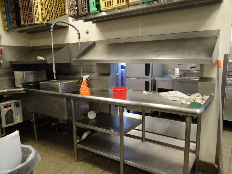 lot 2545 image: 131x30 Fully Stainless Dirty Side Dish Station