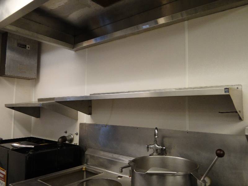 lot 2550 image: (4) Fully Stainless Wall Mounted Shelves