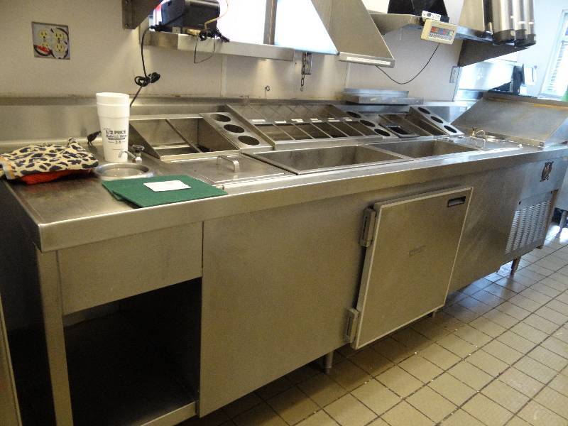 lot 2564 image: 120x35 Stainless Prep Station