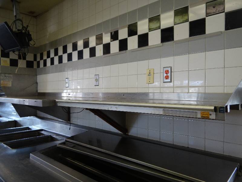 lot 2573 image: (2) Fully Stainless Wall Mounted Shelves