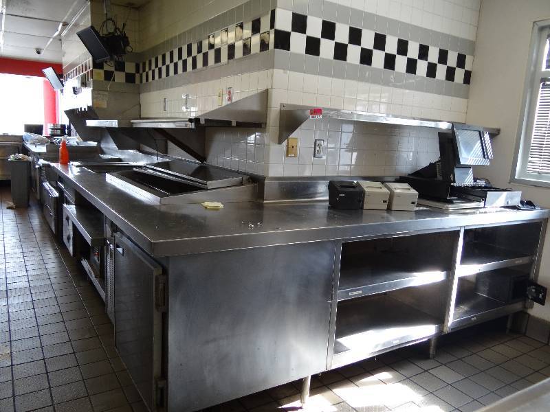 lot 2600 image: Large Fully Stainless Prep Table (For Scrap)
