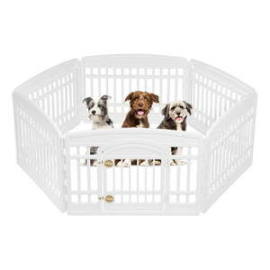 lot 2307 image: IRIS 24in Tall Exercise 6-Panel Pet Playpen with Door
