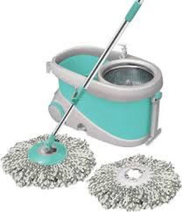 lot 2351 image: Spotzero Spin Mop and Bucket Set with Wringer, 360 Spinning Mops System with 2 Microfiber Refills