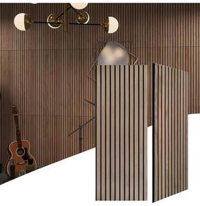 lot 2391 image: 43in x 16in Acoustic Wood Wall Panels 2ct