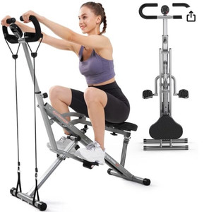 lot 7316 image: Sportsroyals Squat Machine for Home,Rodeo Core Exercise Machine,330lbs Foldable,Adjustable 4 Resistance Bands,Ride & Rowing Machine for Botty Glutes Butt Thighs,Ab BackLeg Press Hip Thrust