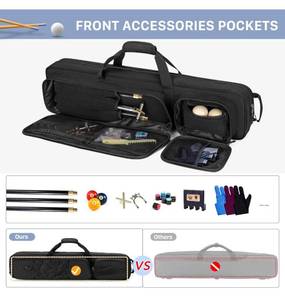 lot 7322 image: 4x5 Pool Cue Case, Billiard Stick Carrying Case Holds 4 Butts and 5 Shafts