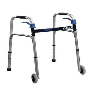 lot 7357 image: Adjustable Height Walker with Wheels