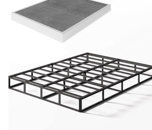 lot 7358 image: Box Spring and Cover Set, 9Inch High High Profile Metal BoxSpring, Heavy Duty Mattress Foundation, Easy Clean Cover, Quiet, Non-Slip, Simple Assembly