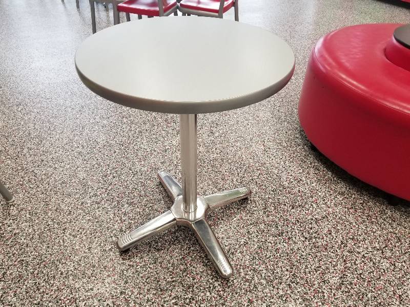 lot 1012 image: Round 2 person table with chrome base