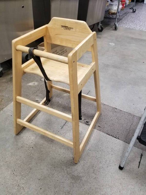 lot 1081 image: Wooden high chair