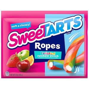 lot 32 image: SweeTARTs Soft & Chewy Ropes Twisted Rainbow Punch Candy Bag 9 oz (Best Buy June 2025)