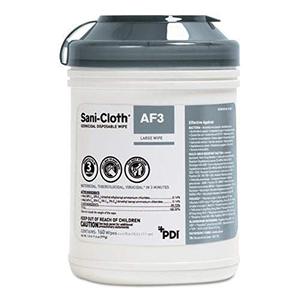 lot 64 image: Sani-Cloth AF3, Surface Disinfecting Wipes, Fragrance Free, Alcohol-Free, Large Canister, 160 Wipes (Exp 112025)