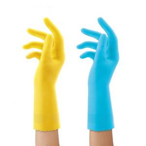 lot 73 image: O-Cedar Playtex Medium Handsaver Rubber Gloves Reusable, 2 Pairs, Yellow Blue (Quantity 2)