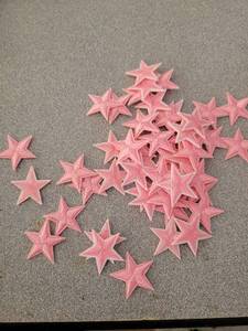 lot 2627 image: Small Iron On Pink Stars