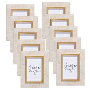 lot 2632 image: ArtbyHannah 10 Pack 4x6 Gold Picture Frames Set with Marble Pattern and High Definition Glass for Table Top Display and Wall MountingModern Photo Frame Wall Art for Home Decor