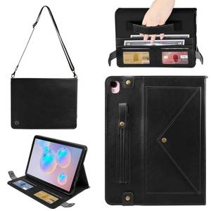 lot 2642 image: Handbag Case for iPad 10.2 (2019-2021) & iPad ProAir 10.5, Techcircle Folio Stand iPad Crossbody Wallet Case with Pencil Holder & Envelope Pocket, Hand StrapShoulder Strap Protective Cover, Black