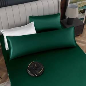 lot 2652 image: Homiest Satin Body Pillow Cover, Blackish Green, 20 x 54 Inch